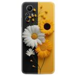 Kılıfland Xiaomi Redmi Note 12S ile Uyumlu Kılıf, Boutique Baskılı, Sarı Beyaz Çiçek Desenli