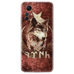 Kılıfland Xiaomi Redmi Note 12S ile Uyumlu Kılıf, Göktürk 3 Desenli Baskılı Silikon, Bordo