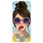 Kılıfland Xiaomi Redmi Note 12S ile Uyumlu Kılıf, Resimli Desenli Baskılı Silikon, Sugar and Woman, Renkli