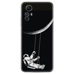 Kılıfland Xiaomi Redmi Note 12S ile Uyumlu Kılıf, Resimli Desenli Silikon, Platinium Series, Astronot, Siyah