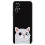 Kılıfland Xiaomi Redmi Note 12S ile Uyumlu Kılıf, Silikon, Platinium Series, Desenli, Beyaz Kedi