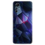 Kılıfland Xiaomi Redmi Note 12S ile Uyumlu Kılıf, Silikon, Platinium Series, Geometrik Üçgenler Desenli, Mavi