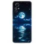 Kılıfland Xiaomi Redmi Note 12S ile Uyumlu Kılıf, Silikon, Resimli Desenli Baskılı, Night Moon, Gece Gökyüzü