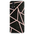 Kılıfland Xiaomi Redmi Note 12S ile Uyumlu Kılıf, Silikon, Şeritli Mermer Desenli, Pembe
