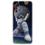 Kılıfland Xiaomi Redmi Note 12S ile Uyumlu Silikon Kılıf, Astronot ve Dünya Deseni, Çok Renkli