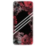 Kılıfland Xiaomi Redmi Note 12S ile Uyumlu Silikon Kılıf, Çiçek Desen, Kırmızı