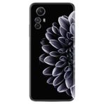 Kılıfland Xiaomi Redmi Note 12S ile Uyumlu Silikon Kılıf, Çiçek Deseni, Siyah