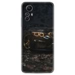 Kılıfland Xiaomi Redmi Note 12S ile Uyumlu Silikon Kılıf, Desen Özel Seri, Black Car, Siyah