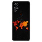 Kılıfland Xiaomi Redmi Note 12S ile Uyumlu Silikon Kılıf, Desen Özel Seri, İz Bırakan Uçak, Siyah