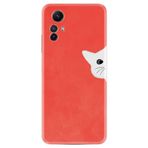 Kılıfland Xiaomi Redmi Note 12S ile Uyumlu Silikon Kılıf, Desen Özel Seri Kedoş, Kırmızı