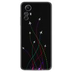 Kılıfland Xiaomi Redmi Note 12S ile Uyumlu Silikon Kılıf, Desen Özel Seri Line Planet, Siyah