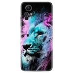 Kılıfland Xiaomi Redmi Note 12S ile Uyumlu Silikon Kılıf, Desen Özel Seri, Pink Blue Leon