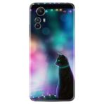 Kılıfland Xiaomi Redmi Note 12S ile Uyumlu Silikon Kılıf, Desen Özel Seri Window Cat, Renkli