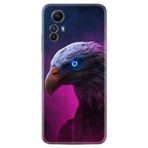 Kılıfland Xiaomi Redmi Note 12S ile Uyumlu Silikon Kılıf, Kartal Deseni, Renkli