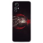 Kılıfland Xiaomi Redmi Note 12S ile Uyumlu Silikon Kılıf, Kurt ve Ay Yıldız Desenli, Siyah