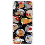Kılıfland Xiaomi Redmi Note 12S ile Uyumlu Silikon Kılıf, Miyavlamalar Deseni, Siyah