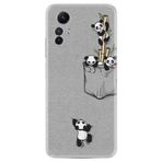 Kılıfland Xiaomi Redmi Note 12S ile Uyumlu Silikon Kılıf, Panda Desen, Gri