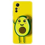 Kılıfland Xiaomi Redmi Note 12S ile Uyumlu Silikon Kılıf, Platinium Series, Sevimli Avokado Desenli, Sarı