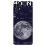 Kılıfland Xiaomi Redmi Note 12S ile Uyumlu Silikon Kılıf, Resimli Desenli Baskılı, Moon Info, Lacivert