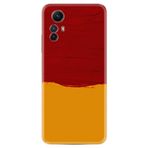 Kılıfland Xiaomi Redmi Note 12S ile Uyumlu Silikon Kılıf, Sarı Kırmızı Desen