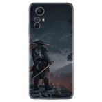 Kılıfland Xiaomi Redmi Note 12S ile Uyumlu Silikon Kılıf, Warrior Desen, Siyah