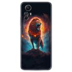 Kılıfland Xiaomi Redmi Note 12S Kılıf, Boutique Baskılı, Arslan Desenli, Siyah