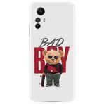Kılıfland Xiaomi Redmi Note 12S Kılıf, Boutique Baskılı, Bad Guy Desenli, Beyaz