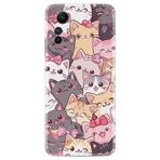 Kılıfland Xiaomi Redmi Note 12S Kılıf, Boutique Baskılı, Harika Kediler Desenli