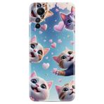 Kılıfland Xiaomi Redmi Note 12S Kılıf, Boutique Baskılı, Kalp ve Kedi Desenli