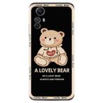 Kılıfland Xiaomi Redmi Note 12S Kılıf, Boutique Baskılı, Lovely Bear Resimli, Siyah
