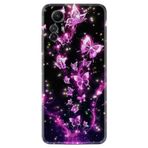 Kılıfland Xiaomi Redmi Note 12S Kılıf, Boutique Baskılı, Pembe Neon Kelebekler, Resimli