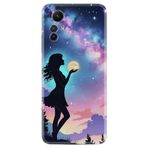 Kılıfland Xiaomi Redmi Note 12S Kılıf, Boutique Baskılı, Woman in Moon Tasarımı