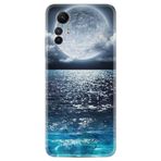 Kılıfland Xiaomi Redmi Note 12S Kılıf, Resimli Desenli Baskılı Silikon, Great Moon, Mavi