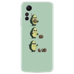 Kılıfland Xiaomi Redmi Note 12S Kılıf, Silikon, Baskılı, Avokadılar Desenli, Yeşil