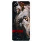 Kılıfland Xiaomi Redmi Note 12S Kılıf, Silikon, Wolf Eyes Deseni, Siyah