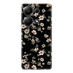Kılıfland Xiaomi Redmi Note 13 Pro 5G Kılıf, Boutique Baskılı, Siyah Fon, Çiçek Desen