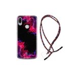 kilifland Xiaomi Redmi Note 7 ile Uyumlu Kılıf Rasta Ipli Boyun Askılı Desenli Silikon Boyalar 1663