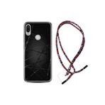 kilifland Xiaomi Redmi Note 7 ile Uyumlu Kılıf Rasta Ipli Boyun Askılı Desenli Silikon Dikenli Tel 1779