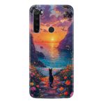 Kılıfland Xiaomi Redmi Note 8 ile Uyumlu Kılıf, Boutique Baskılı, Manzara Kedi Desenli