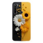 Kılıfland Xiaomi Redmi Note 8 ile Uyumlu Kılıf, Boutique Baskılı, Sarı Beyaz Çiçek Desenli