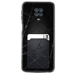 Kılıfland Xiaomi Redmi Note 9 ile Uyumlu Kılıf, Kartvizitli, Kartlıklı, Desenli, Silikon, Dikenli Tel, Siyah