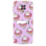 Kılıfland Xiaomi Redmi Note 9 Pro Uyumlu Kılıf, Silikon, Unicorn Donut Desenli, Kartvizitli Kartlıklı, Pembe