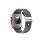 kilifone iWatch 42mm Uyumlu Kordon Metal Tokalı Silikon Kordon KRD-145 T38733 - Gri