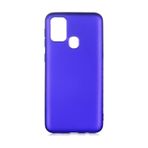 Kilifone - Samsung Uyumlu Galaxy M31 - Kılıf Mat Renkli Esnek Premier Silikon Kapak - Saks Mavi