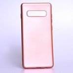 Kilifone - Samsung Uyumlu Galaxy S10 - Kılıf Mat Renkli Esnek Premier Silikon Kapak - Rose Gold