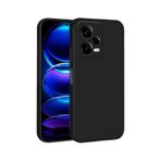 Kilifone - Xiaomi Uyumlu Redmi Note 12 Pro 5g - Kılıf Mat Renkli Esnek Premier Silikon Kapak - Siyah