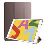 Kilifplus Apple iPad 10.2 2021 (9.Nesil) ile Uyumlu Tablet Kılıfı Smart Cover Uyku Modlu Standlı Arkası Sert Şeffaf Kapak - Gold
