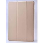 Kilifplus Apple iPad 6 Air 2 ile Uyumlu Tablet Kılıfı Smart Cover Uyku Modlu Standlı Arkası Sert Şeffaf Kapak - Gold