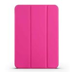 Kilifplus Apple iPad Mini 2021 (6.Nesil) ile Uyumlu Tablet Kılıfı Smart Cover Uyku Modlu Standlı Arkası Sert Şeffaf Kapak - Pembe