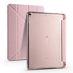 Kilifplus Apple iPad Pro 10.5 (7.Nesil) ile Uyumlu Kılıf Tri Folding Silikon Kalem Bölmeli Katlanabilir Standlı PU Deri Yumuşak Kapak, Tablet Kılıfı [Kalem Alanı, Akıllı Kapak, Uyku Modlu] - Rose Gold